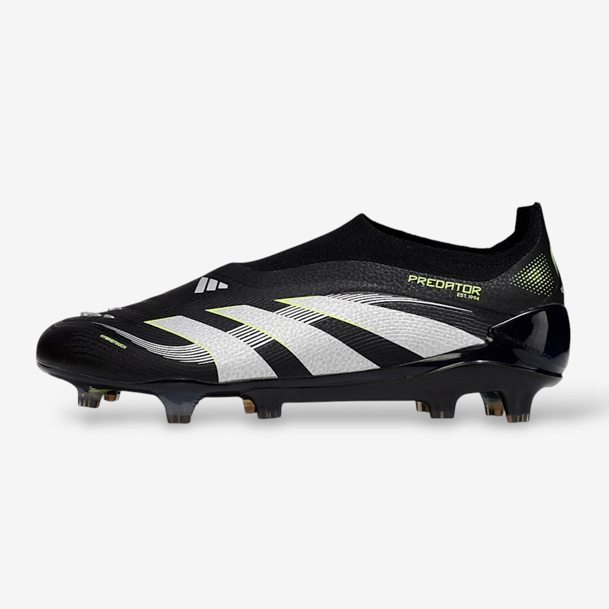 Adidas Predator Elite Laceless FG “Core Black/White/Solar Yellow”