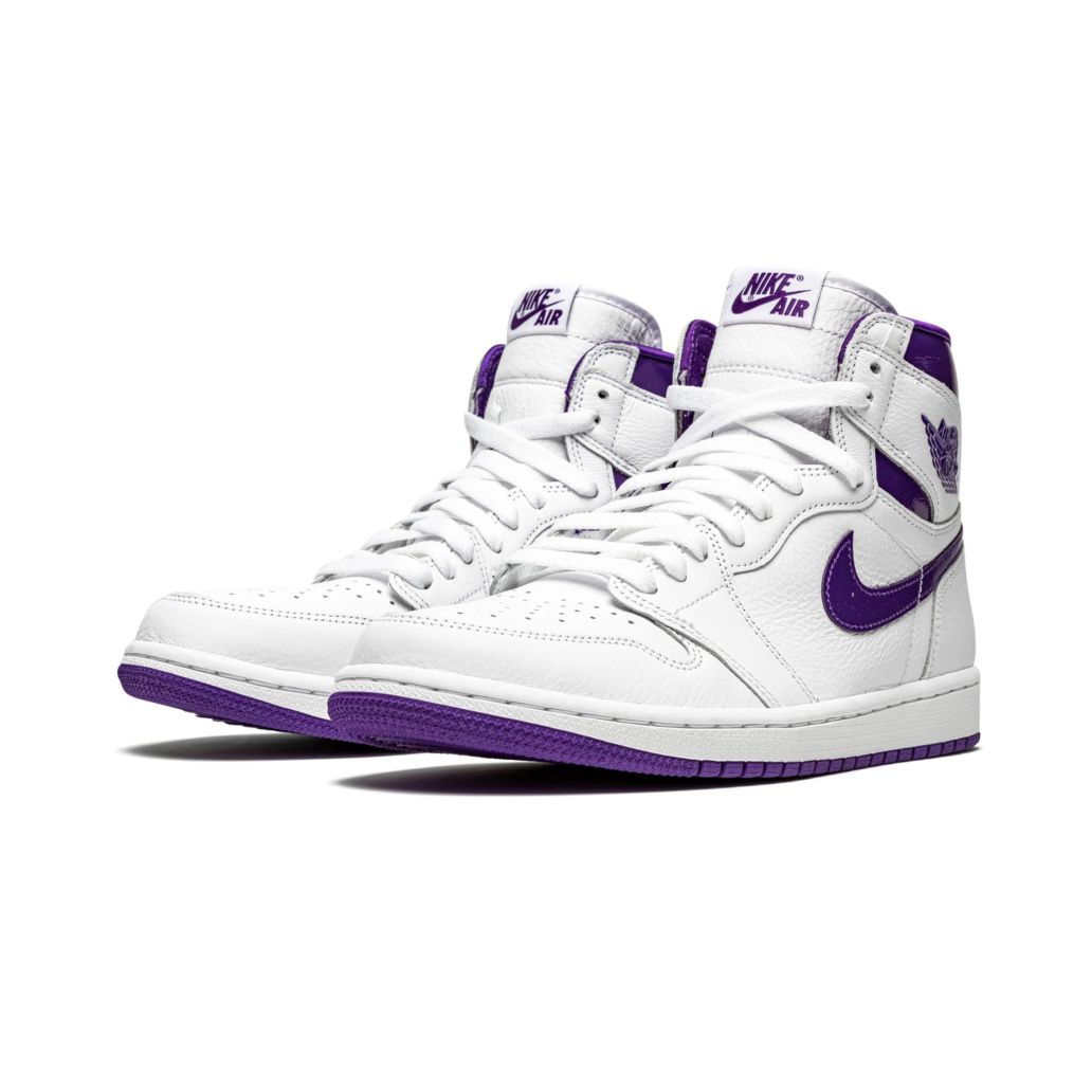 Nike Air Jordan 1 High White Court Purple