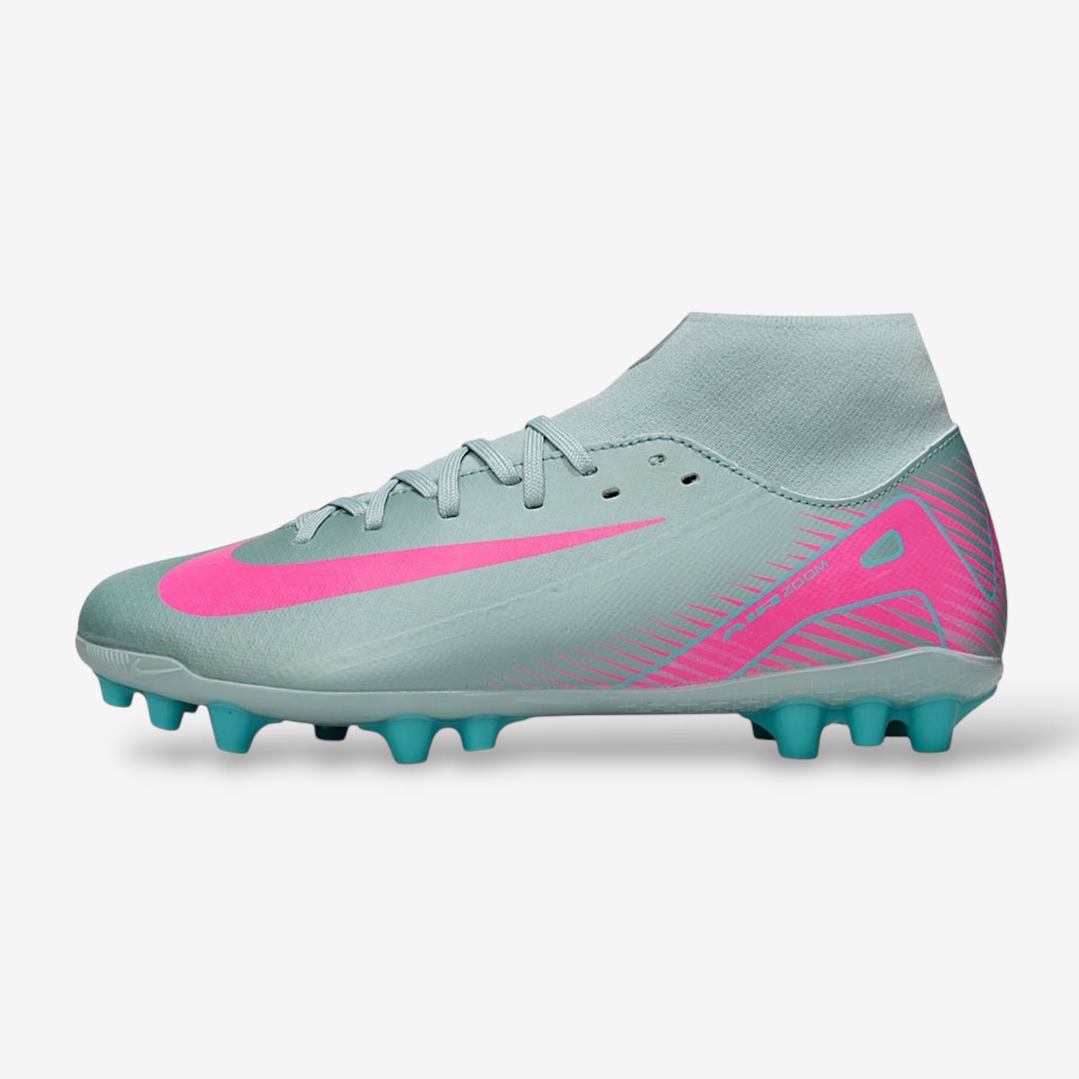 Nike Mercurial Superfly 9 Academy TF “Peak Ready” – Light Silver/Pink Blast/Blue Lightning