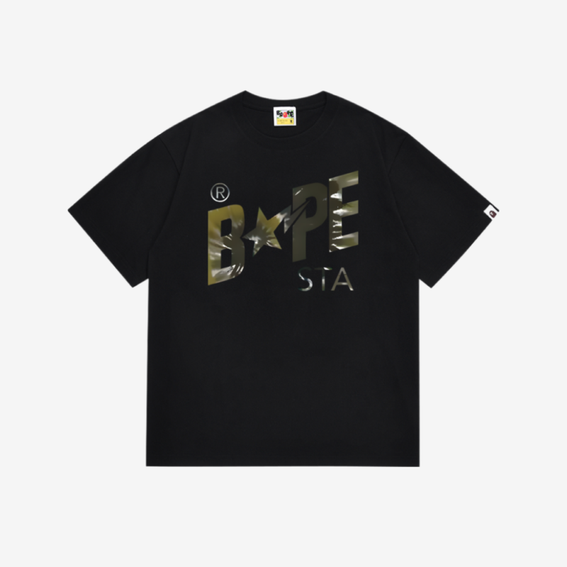 T-Shirt A Bathing Ape Black & Green STA
