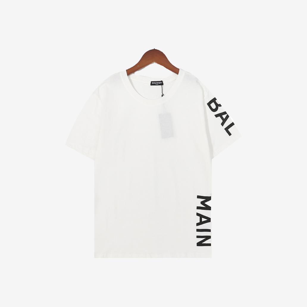 T-Shirt Balmain Paris White Arm Logo