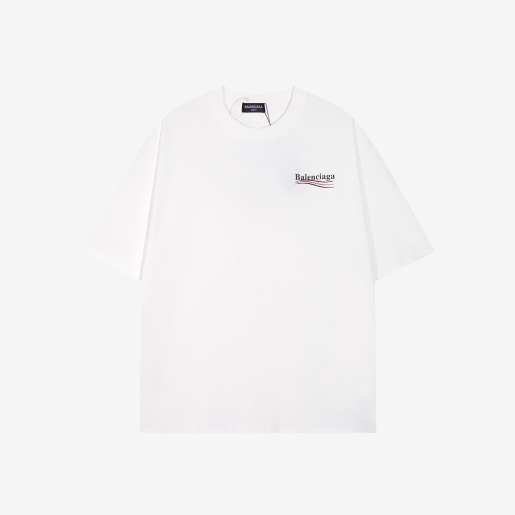 T-Shirt Balenciaga White Political Logo