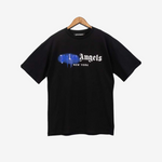 T-Shirt Palm Angels Spray Paint Print Black & Blue