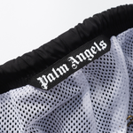 Palm Angels Swim Shorts Black Whit Curves Logo