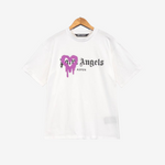 T-Shirt Palm Angels St Moritz Heart White & Purple