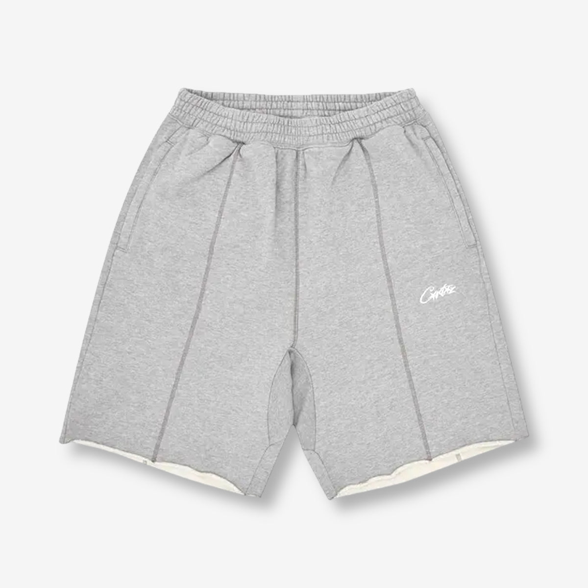 Corteiz HMP Raw Hem Shorts Heather Grey