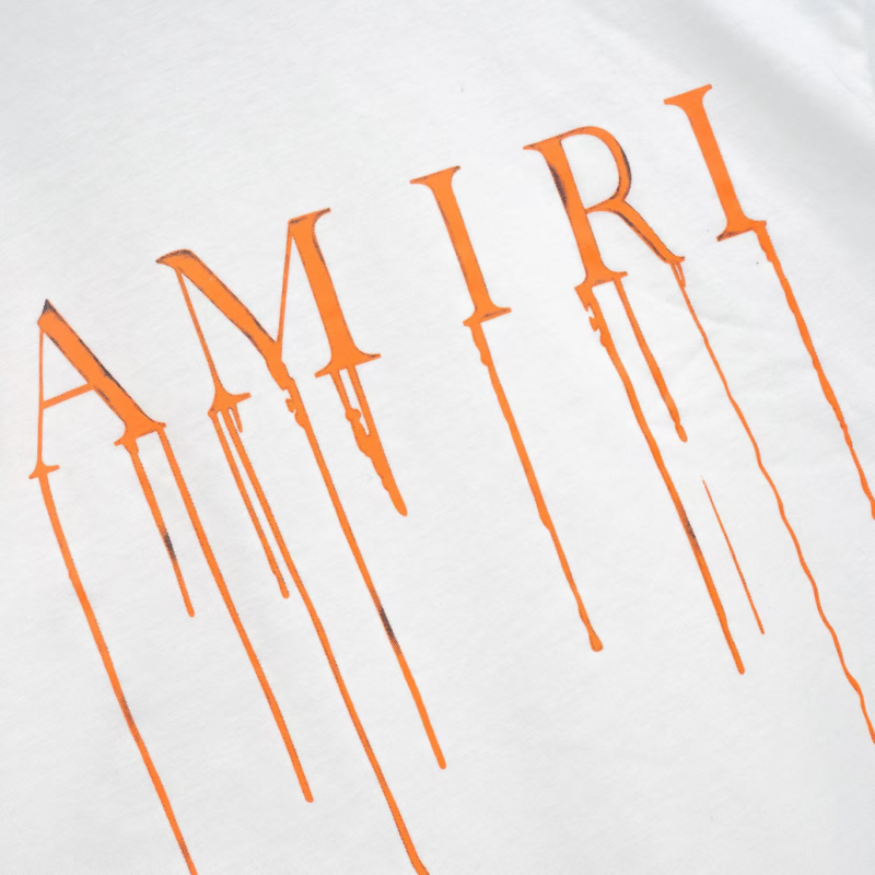 T-Shirt Amiri White Spray Paint Logo