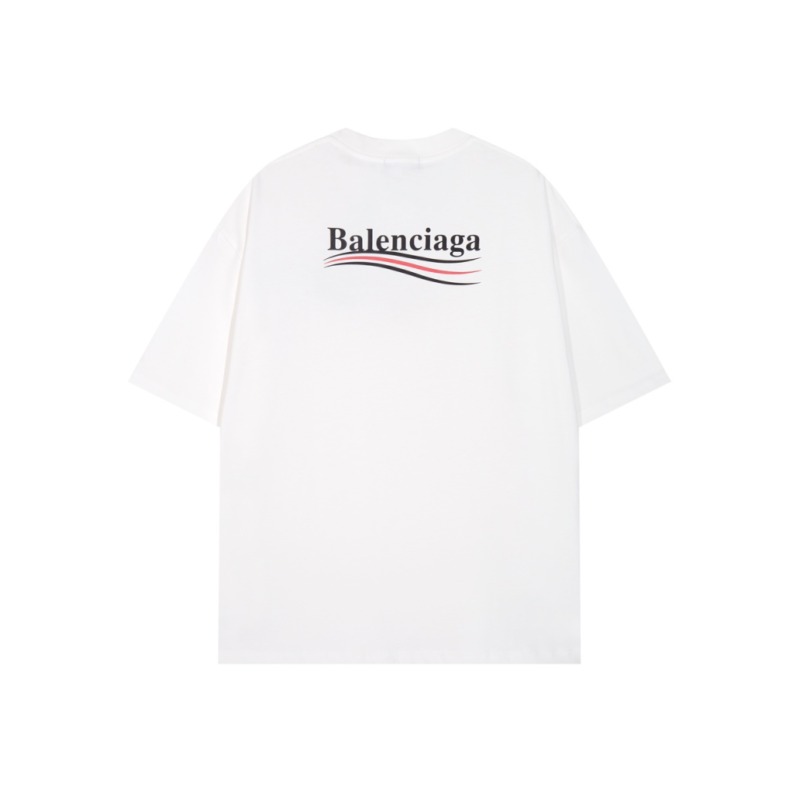 T-Shirt Balenciaga White Political Logo