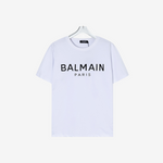 T-Shirt Balmain Paris White Black Logo