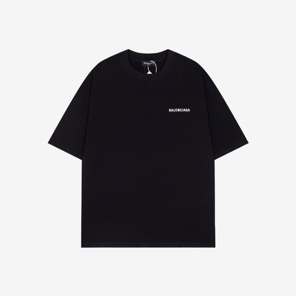 T-Shirt Balenciaga Black Simple Logo