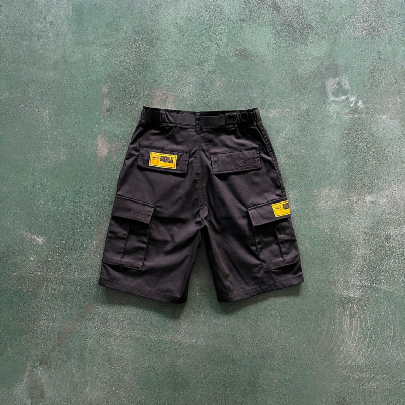 Corteiz 2.0 Cargo Shorts Black