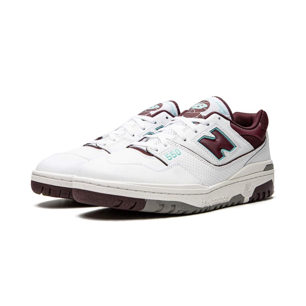 New Balance 550 Burgundy Cyan