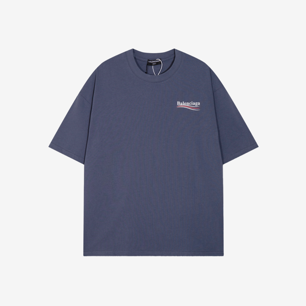T-Shirt Balenciaga Dark Blue Political Logo
