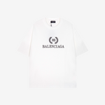 T-Shirt Balenciaga White BB Crown Logo Tee