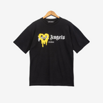 T-Shirt Palm Angels St Moritz Heart Black & Yellow
