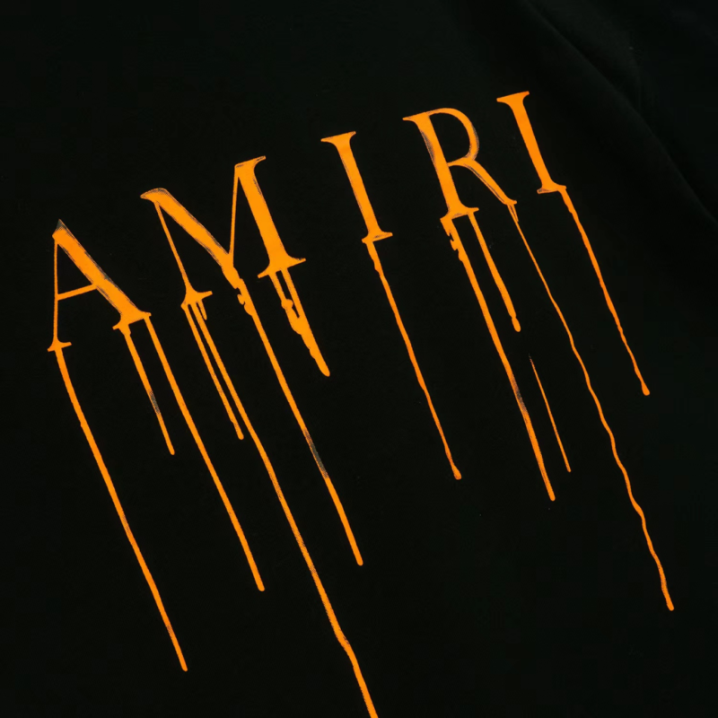 T-Shirt Amiri Black Spray Paint Logo