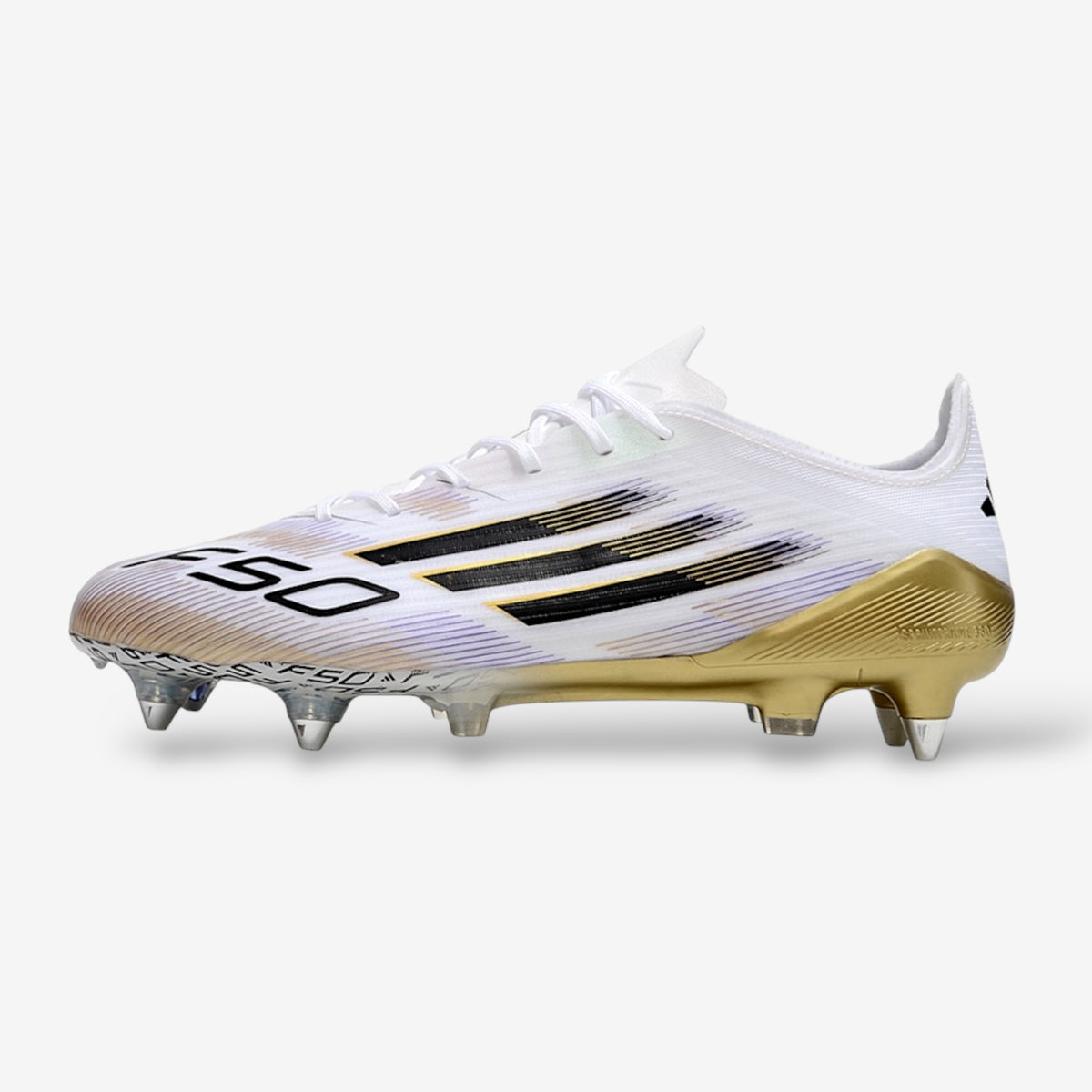 Adidas F50 Elite FG “White/Core Black/Gold Metallic”