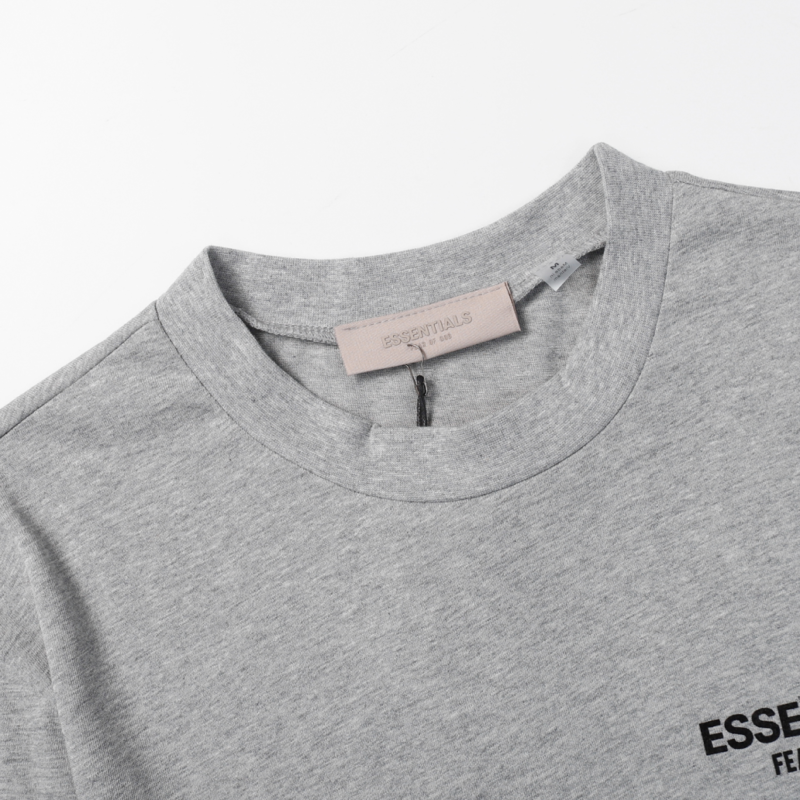 T-Shirt Essentials Fear Of God Grey Logo Tee