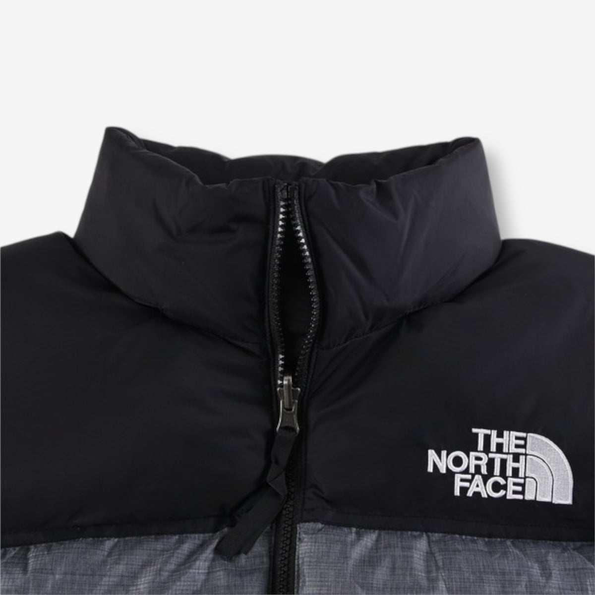 The North Face 1996 Retro Nuptse Jacket – Heather gray with black upper panel