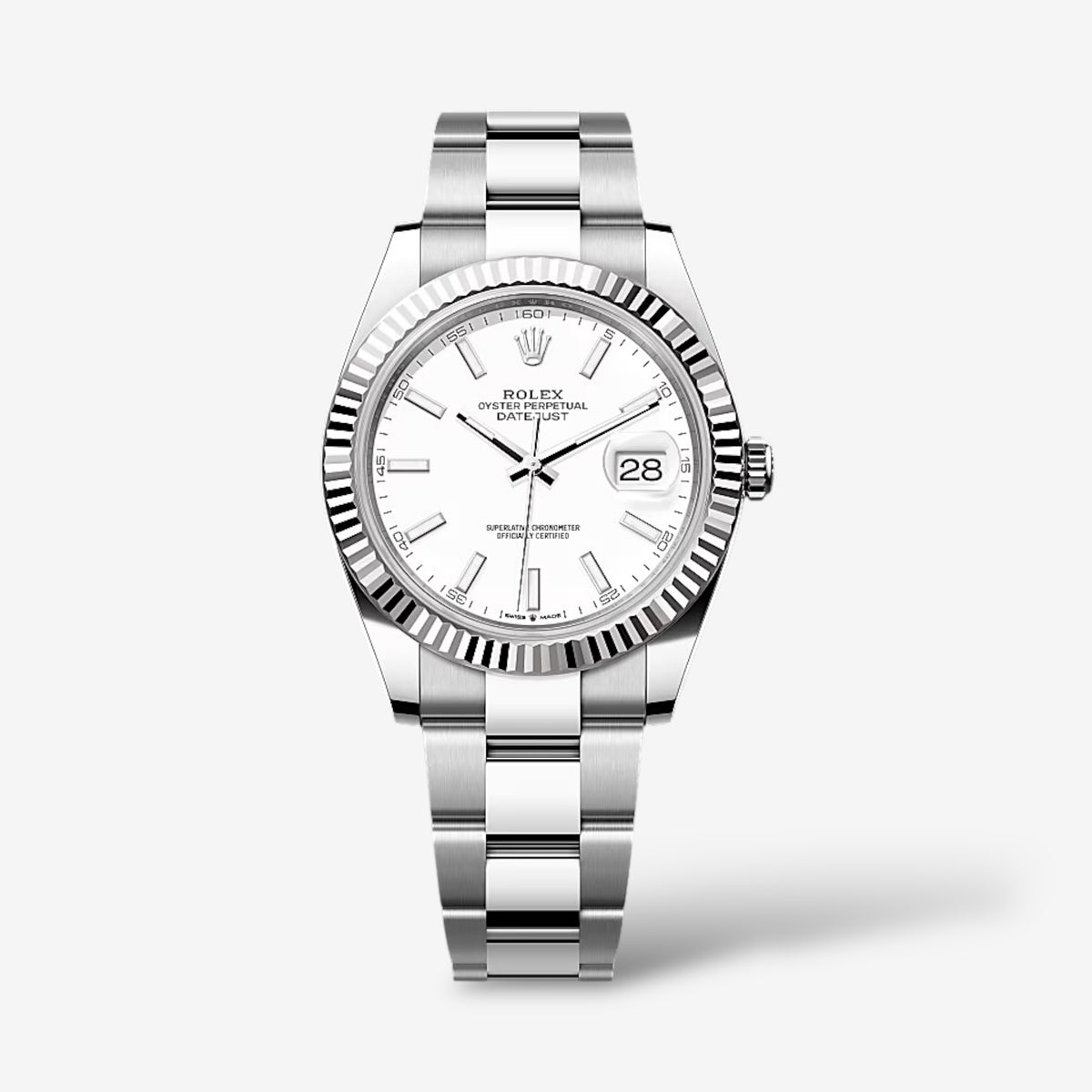 ROLEX Datejust/ 41mm / Stainless Steel, White Gold/ Automatic Winding