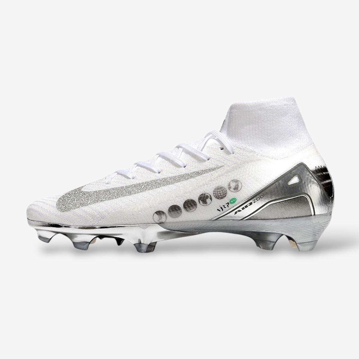 Nike Mercurial Superfly 10 Elite FG “Peak Ready” – White/Metallic Silver