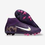 Nike Mercurial Superfly 9 Academy TF “Mbappé 93” – Dark Purple/White/Gold/Pink