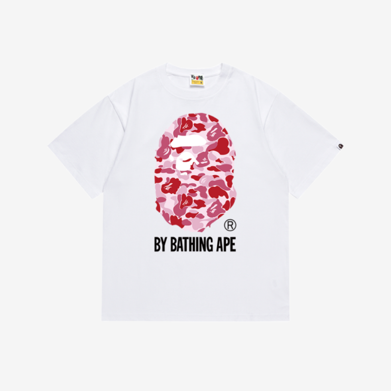 T-Shirt A Bathing Ape White & Pink