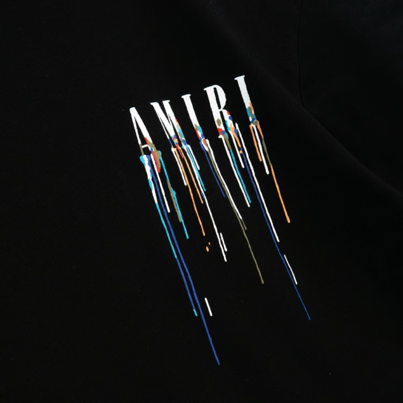 T-Shirt Amiri Black Paint Drip Core Logo