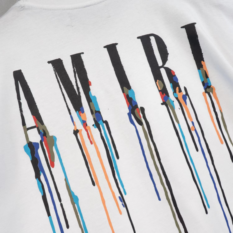 T-Shirt Amiri White Paint Drip Core Logo