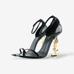 Saint Laurent - Opyum sandals in black leather