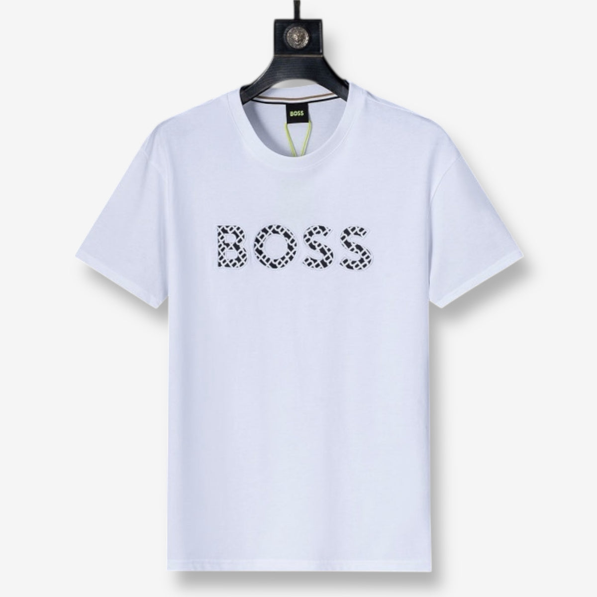 Hugo Boss White Logo Pattern T-Shirt