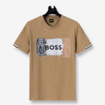 Hugo Boss Beige Flag Graphic T-Shirt