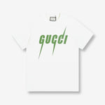 Gucci White Lightning Bolt Logo T-Shirt