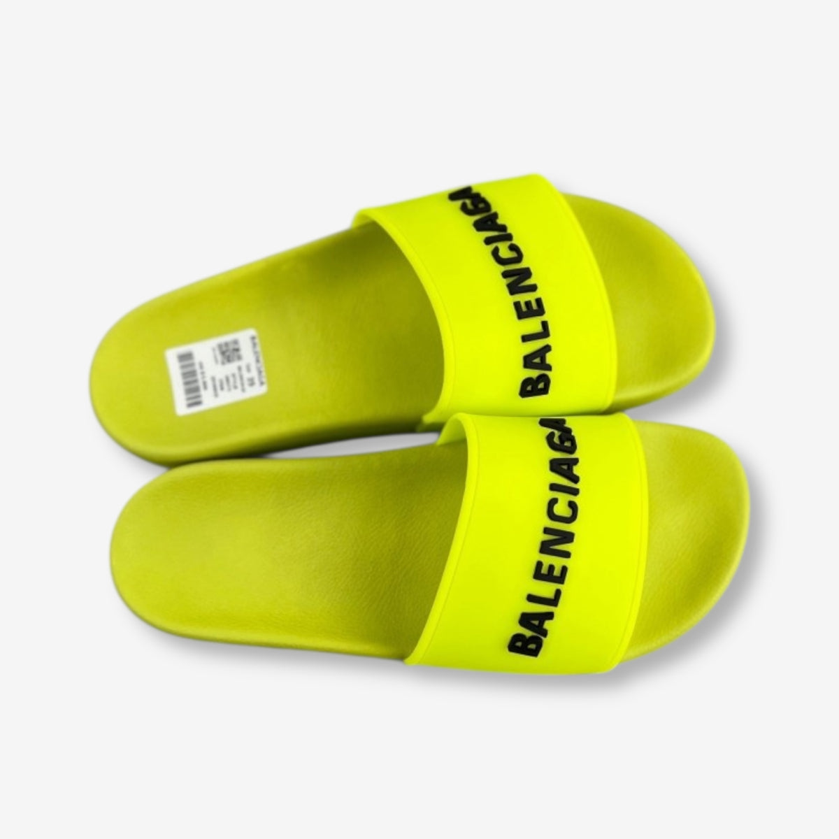 Balenciaga Pool Slide “Neon Yellow Rubber with Black Logo”