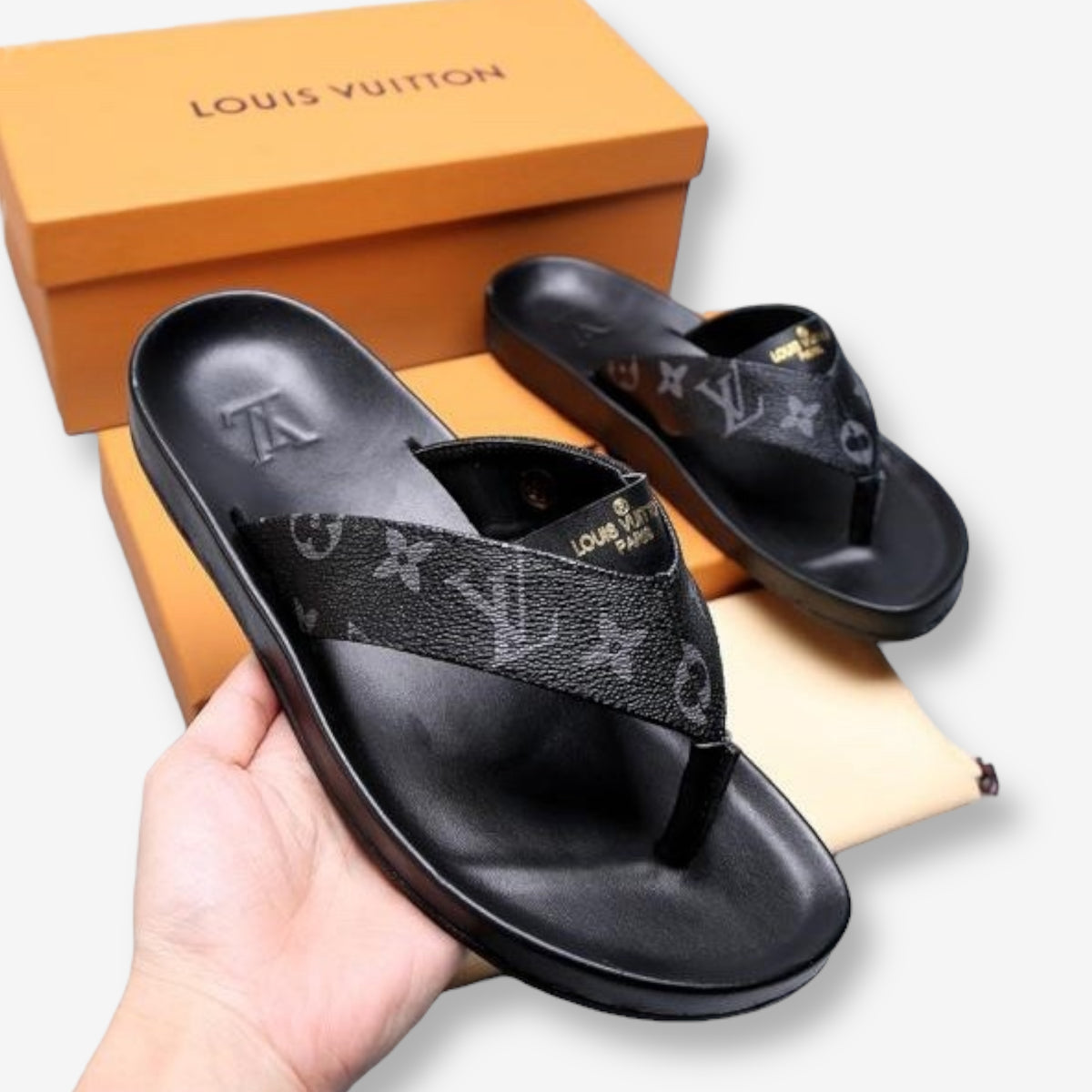 Louis Vuitton Toe Sandal “Monogram Black”